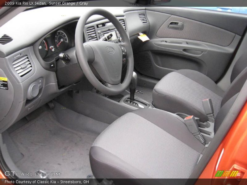 Sunset Orange / Gray 2009 Kia Rio LX Sedan