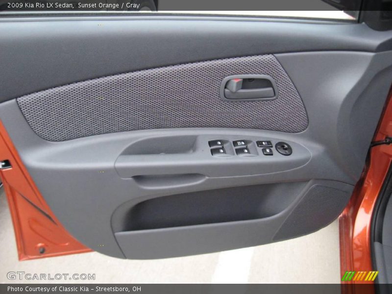 Sunset Orange / Gray 2009 Kia Rio LX Sedan