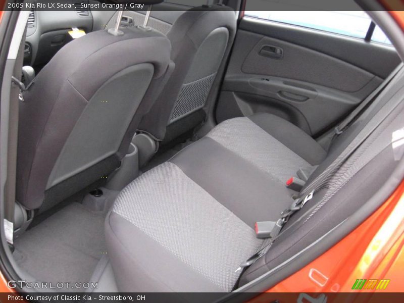 Sunset Orange / Gray 2009 Kia Rio LX Sedan