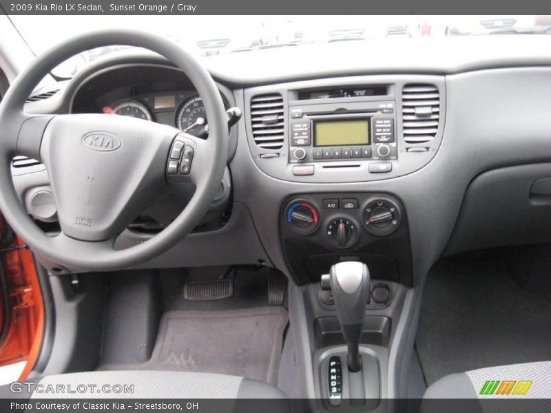 Sunset Orange / Gray 2009 Kia Rio LX Sedan