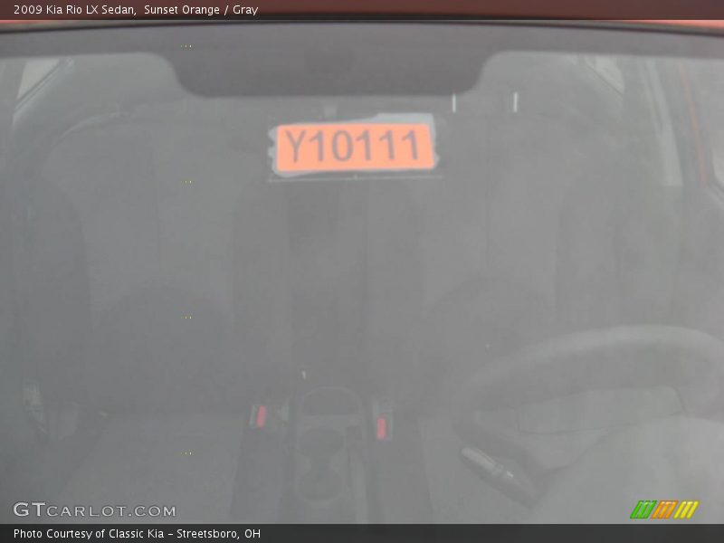 Sunset Orange / Gray 2009 Kia Rio LX Sedan