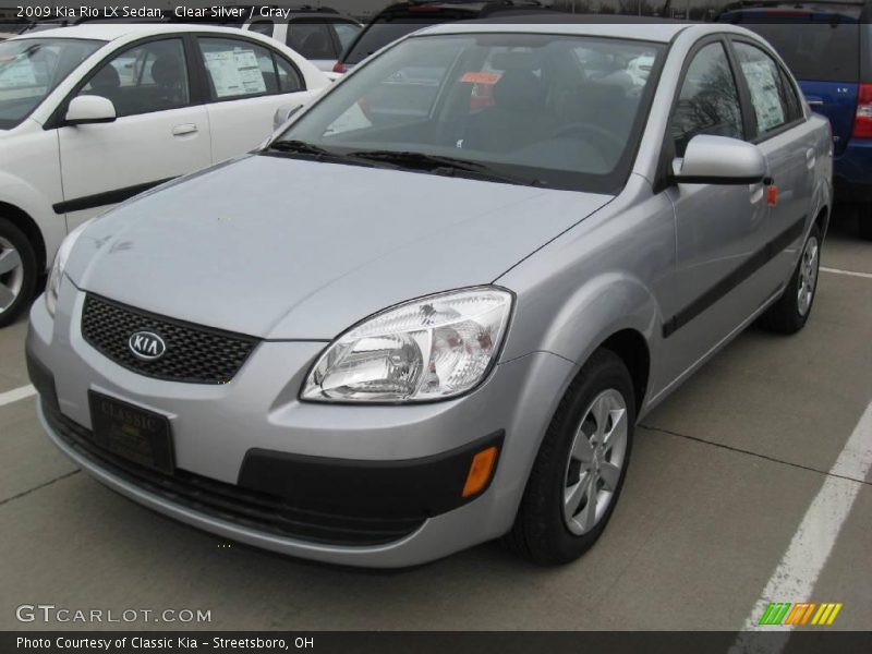 Clear Silver / Gray 2009 Kia Rio LX Sedan