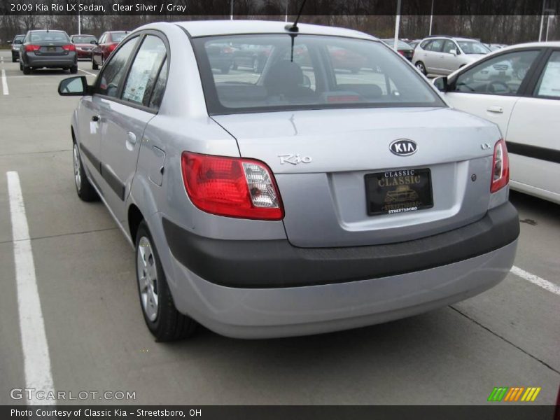 Clear Silver / Gray 2009 Kia Rio LX Sedan