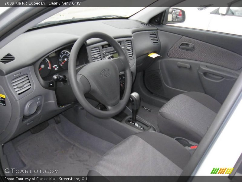 Clear Silver / Gray 2009 Kia Rio LX Sedan