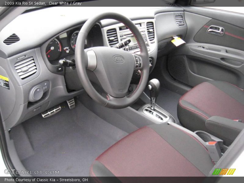 Clear White / Gray 2009 Kia Rio SX Sedan