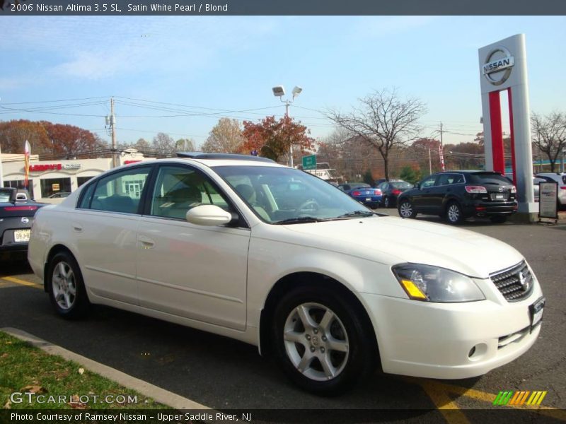 Satin White Pearl / Blond 2006 Nissan Altima 3.5 SL