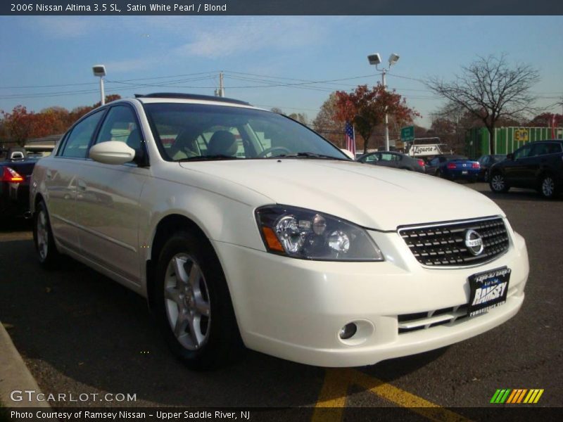 Satin White Pearl / Blond 2006 Nissan Altima 3.5 SL