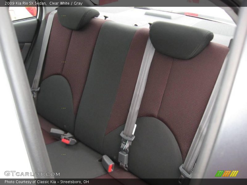 Clear White / Gray 2009 Kia Rio SX Sedan