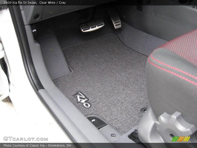 Clear White / Gray 2009 Kia Rio SX Sedan