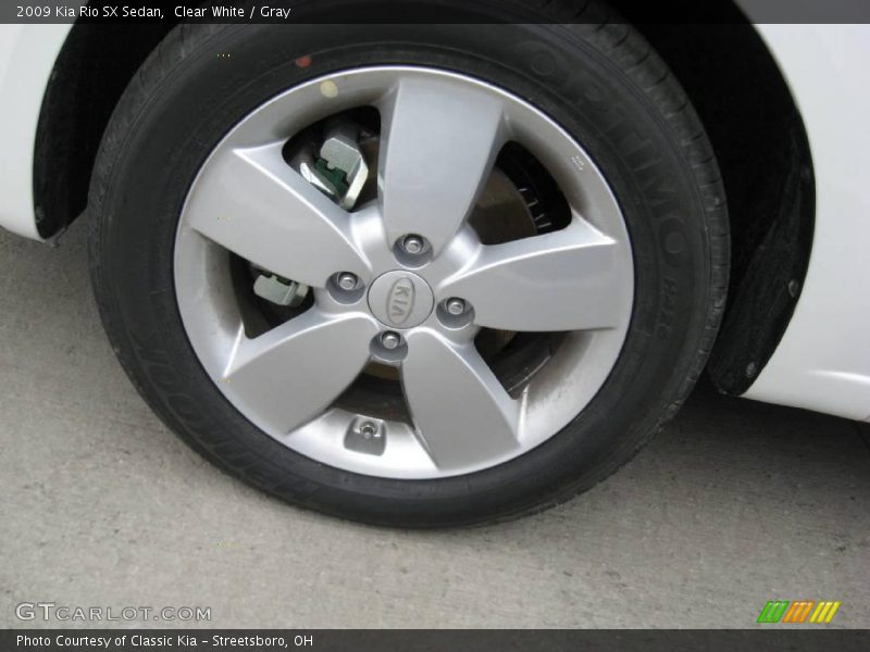 Clear White / Gray 2009 Kia Rio SX Sedan