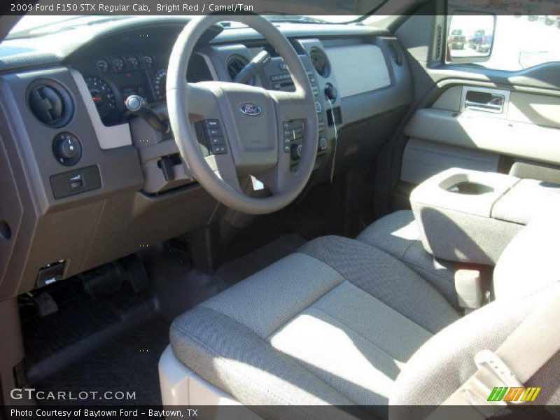 Bright Red / Camel/Tan 2009 Ford F150 STX Regular Cab