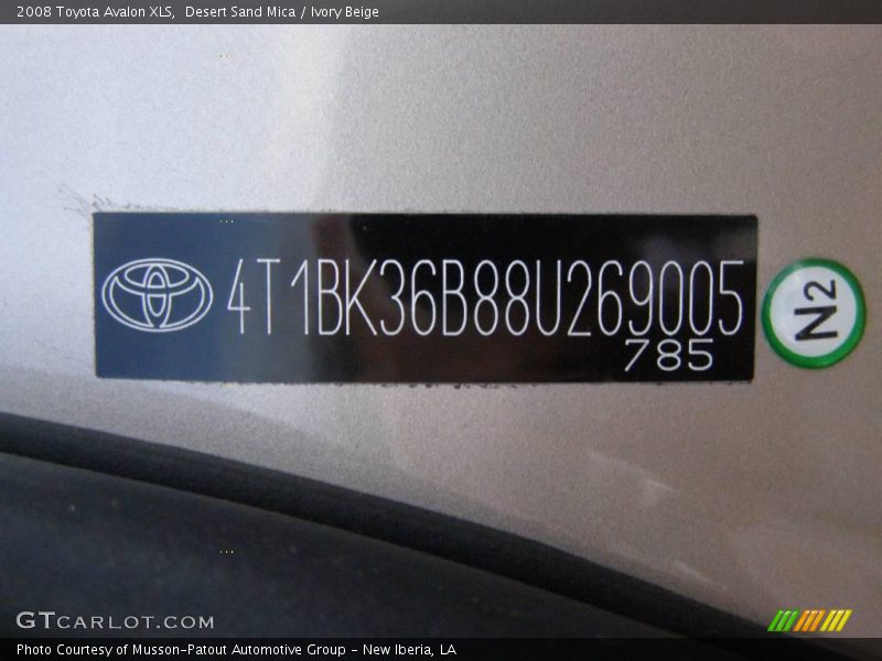 Desert Sand Mica / Ivory Beige 2008 Toyota Avalon XLS
