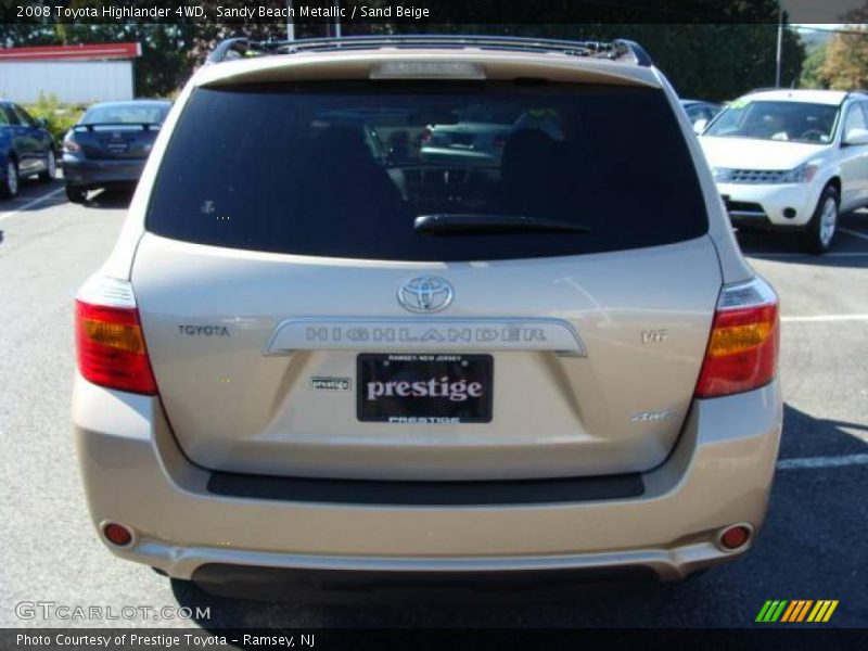 Sandy Beach Metallic / Sand Beige 2008 Toyota Highlander 4WD