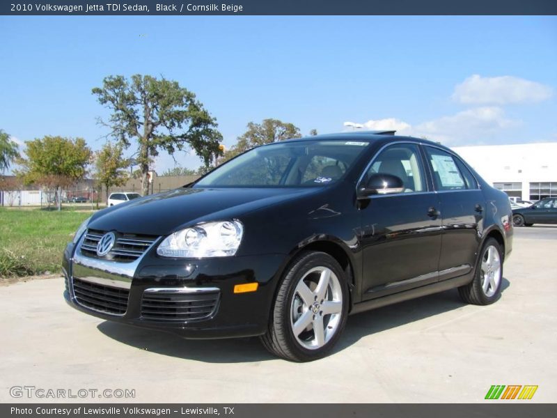 Black / Cornsilk Beige 2010 Volkswagen Jetta TDI Sedan