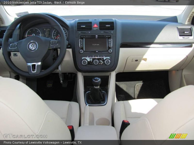 Black / Cornsilk Beige 2010 Volkswagen Jetta TDI Sedan