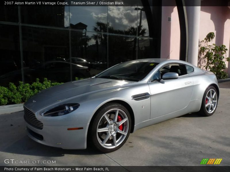 Titanium Silver / Obsidian Black 2007 Aston Martin V8 Vantage Coupe