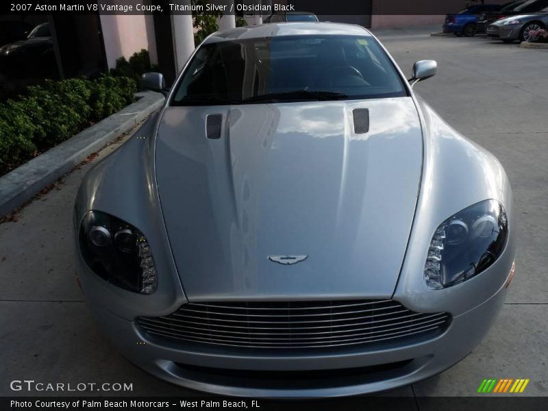 Titanium Silver / Obsidian Black 2007 Aston Martin V8 Vantage Coupe