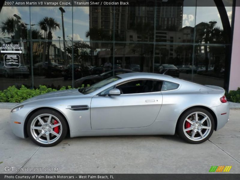 Titanium Silver / Obsidian Black 2007 Aston Martin V8 Vantage Coupe