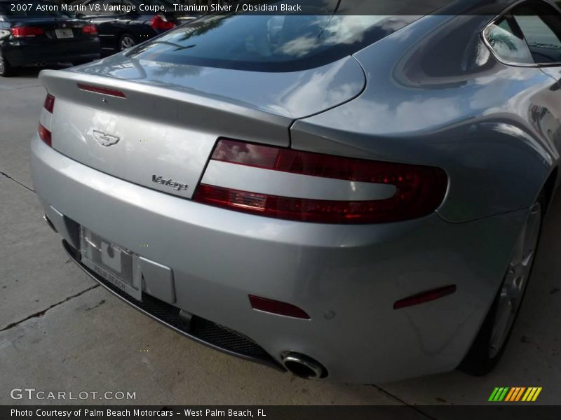 Titanium Silver / Obsidian Black 2007 Aston Martin V8 Vantage Coupe