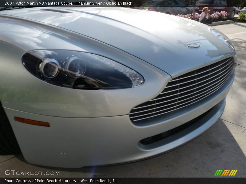 Titanium Silver / Obsidian Black 2007 Aston Martin V8 Vantage Coupe