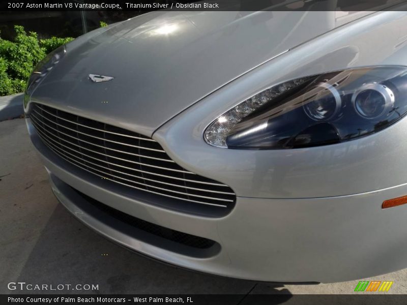 Titanium Silver / Obsidian Black 2007 Aston Martin V8 Vantage Coupe