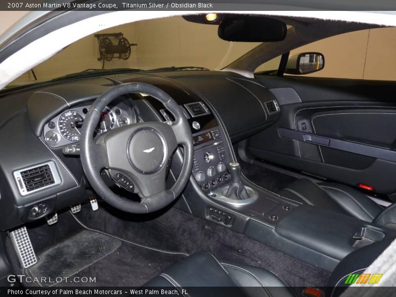 Titanium Silver / Obsidian Black 2007 Aston Martin V8 Vantage Coupe