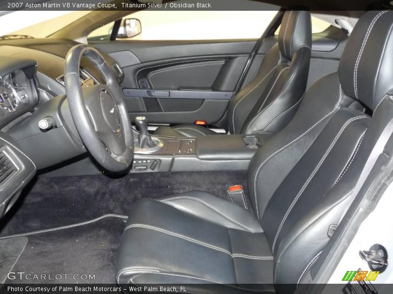 Titanium Silver / Obsidian Black 2007 Aston Martin V8 Vantage Coupe