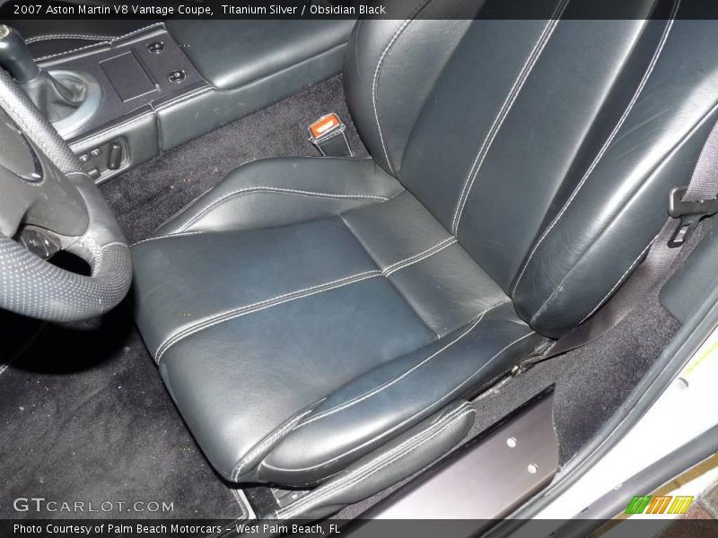 Titanium Silver / Obsidian Black 2007 Aston Martin V8 Vantage Coupe