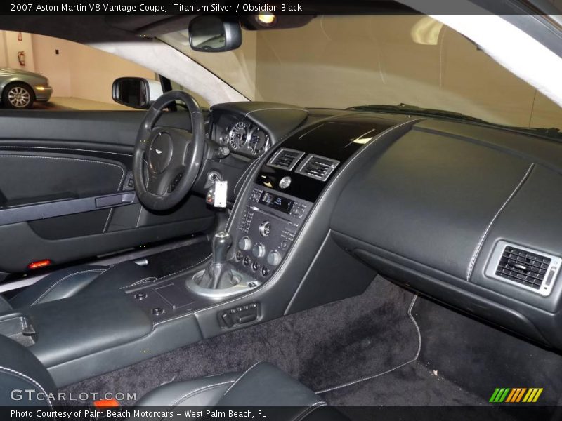 Titanium Silver / Obsidian Black 2007 Aston Martin V8 Vantage Coupe