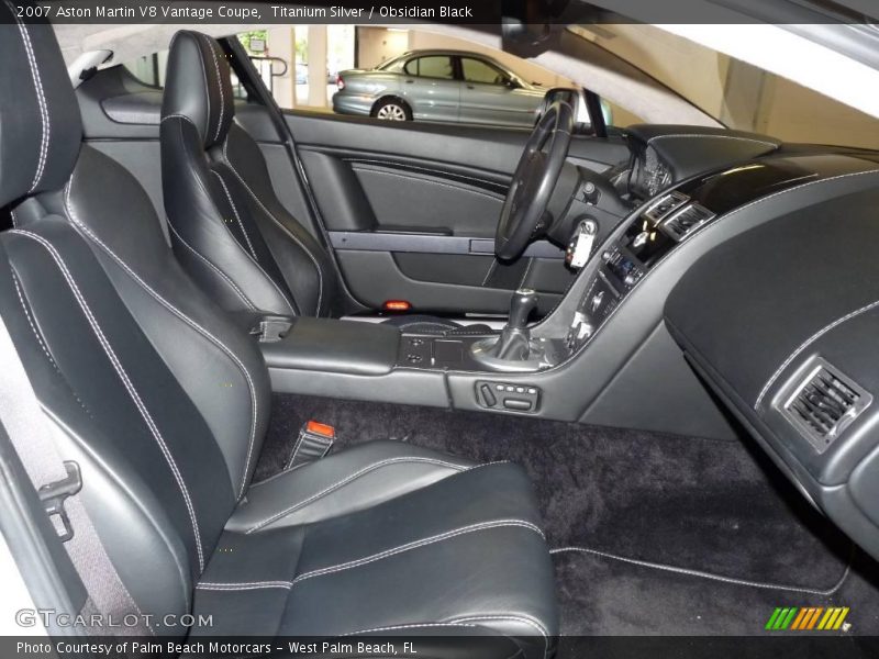 Titanium Silver / Obsidian Black 2007 Aston Martin V8 Vantage Coupe