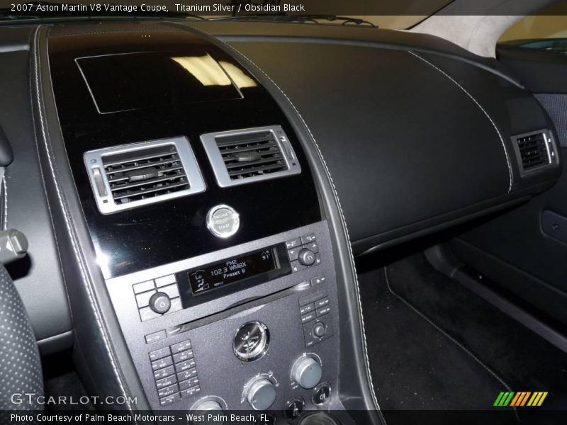 Titanium Silver / Obsidian Black 2007 Aston Martin V8 Vantage Coupe