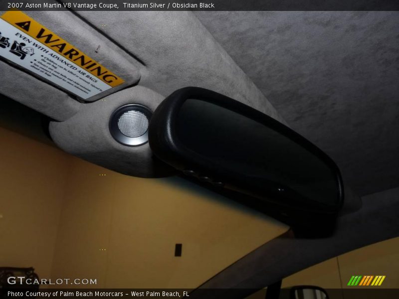 Titanium Silver / Obsidian Black 2007 Aston Martin V8 Vantage Coupe