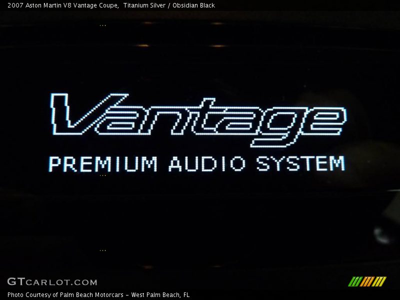 Titanium Silver / Obsidian Black 2007 Aston Martin V8 Vantage Coupe