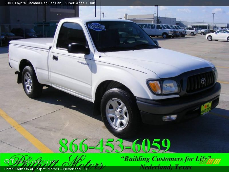 Super White / Oak 2003 Toyota Tacoma Regular Cab