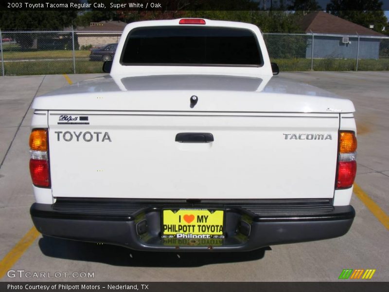 Super White / Oak 2003 Toyota Tacoma Regular Cab