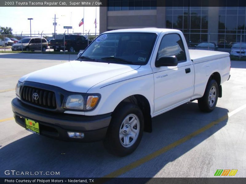 Super White / Oak 2003 Toyota Tacoma Regular Cab