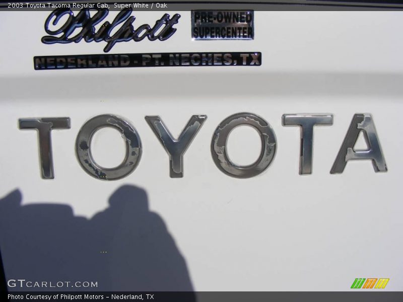 Super White / Oak 2003 Toyota Tacoma Regular Cab