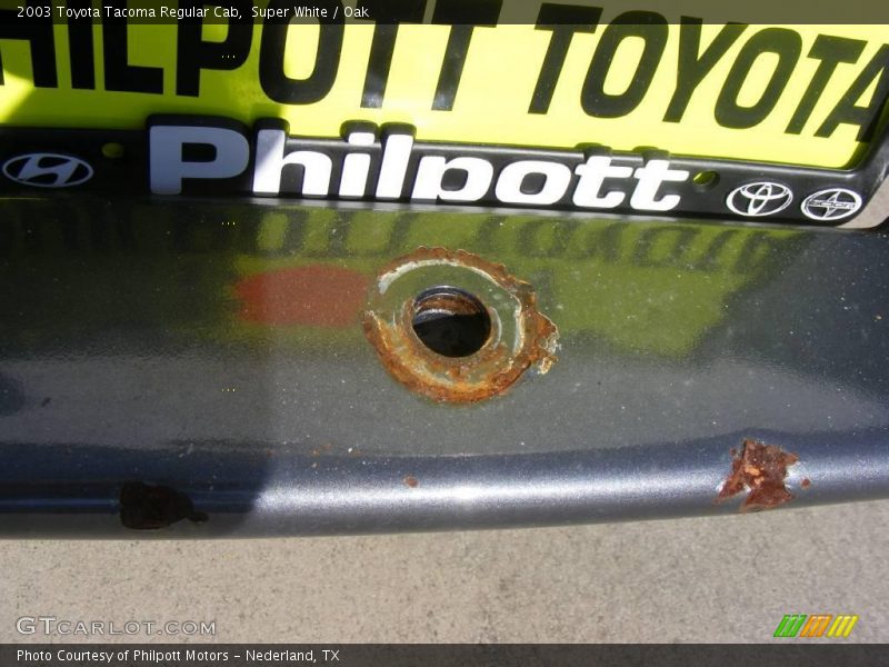 Super White / Oak 2003 Toyota Tacoma Regular Cab