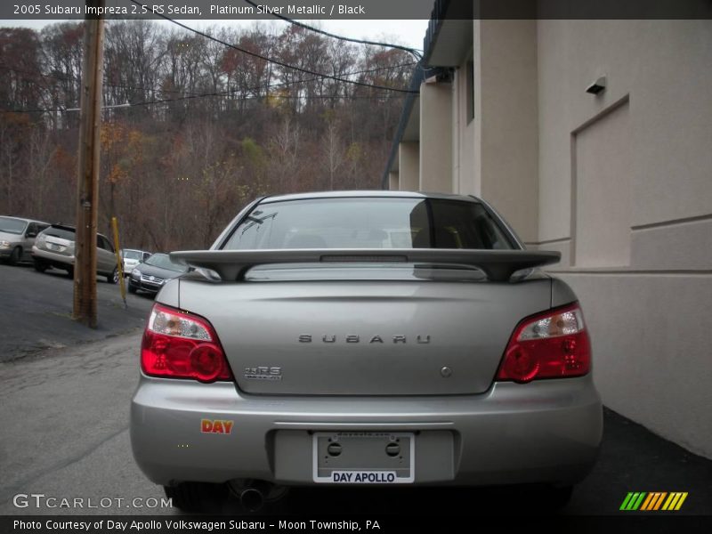 Platinum Silver Metallic / Black 2005 Subaru Impreza 2.5 RS Sedan