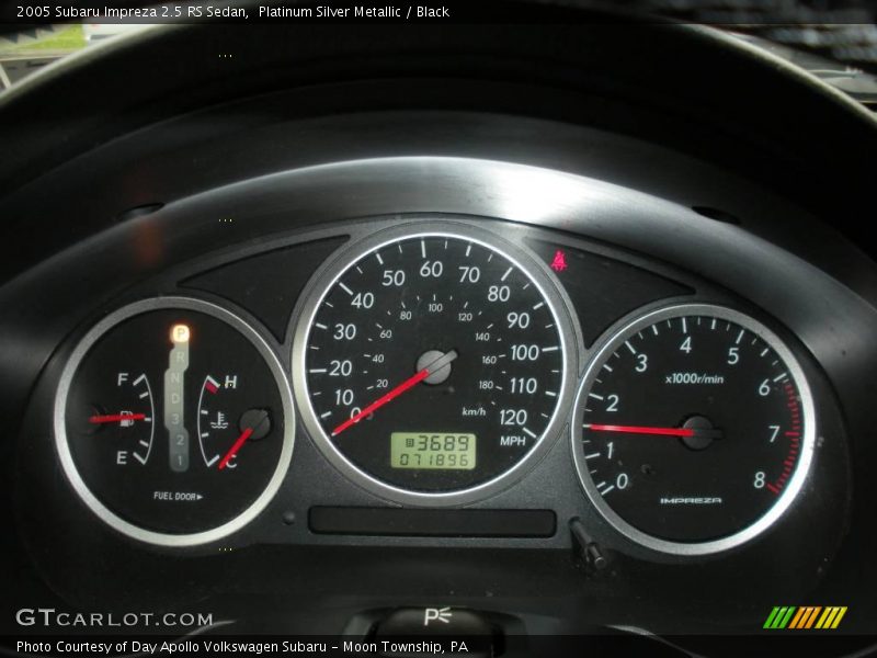 Platinum Silver Metallic / Black 2005 Subaru Impreza 2.5 RS Sedan