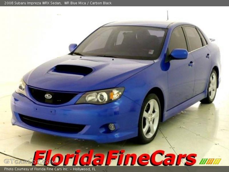 WR Blue Mica / Carbon Black 2008 Subaru Impreza WRX Sedan