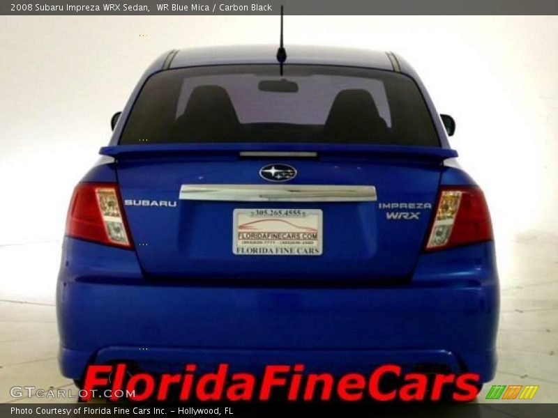 WR Blue Mica / Carbon Black 2008 Subaru Impreza WRX Sedan