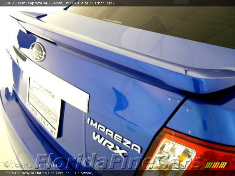 WR Blue Mica / Carbon Black 2008 Subaru Impreza WRX Sedan