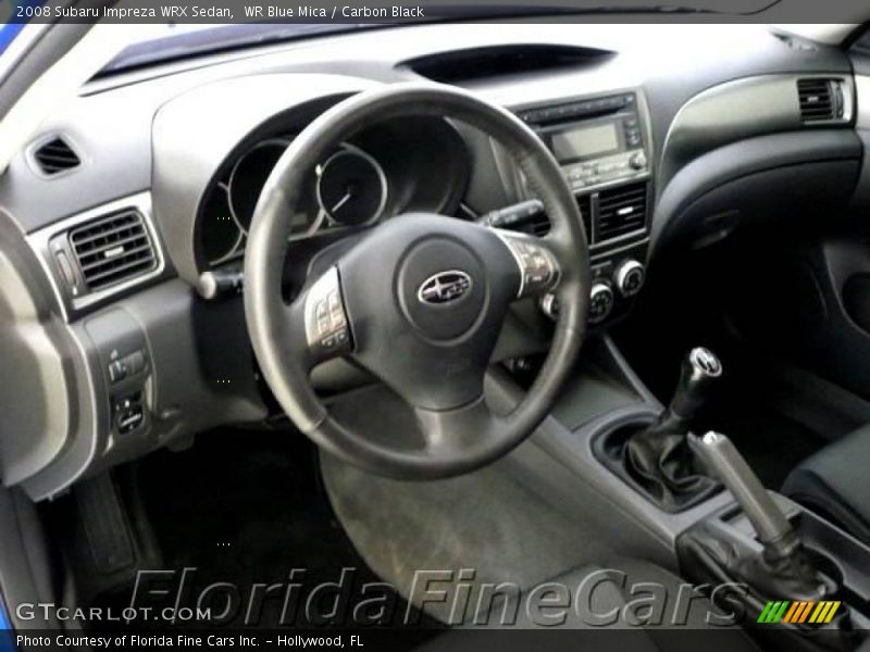 WR Blue Mica / Carbon Black 2008 Subaru Impreza WRX Sedan