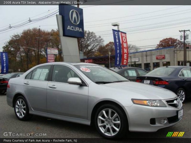Alabaster Silver Metallic / Ebony 2008 Acura TSX Sedan