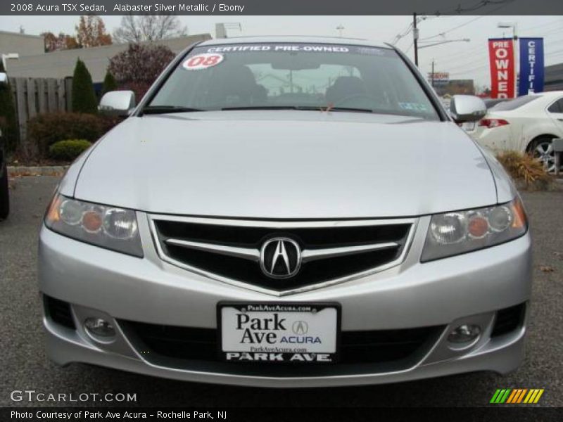 Alabaster Silver Metallic / Ebony 2008 Acura TSX Sedan