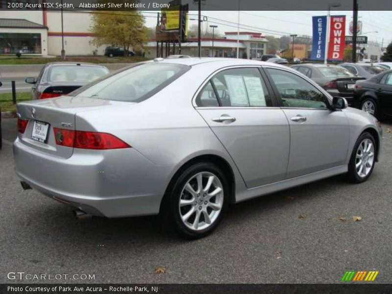 Alabaster Silver Metallic / Ebony 2008 Acura TSX Sedan