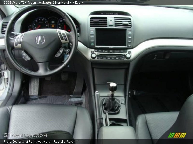 Alabaster Silver Metallic / Ebony 2008 Acura TSX Sedan