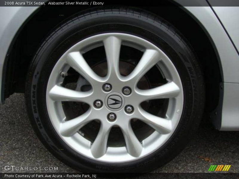 Alabaster Silver Metallic / Ebony 2008 Acura TSX Sedan