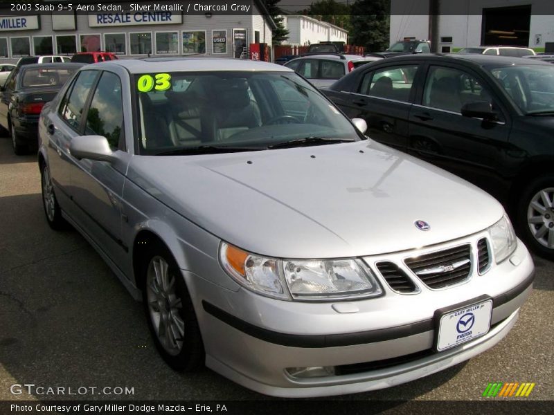 Silver Metallic / Charcoal Gray 2003 Saab 9-5 Aero Sedan